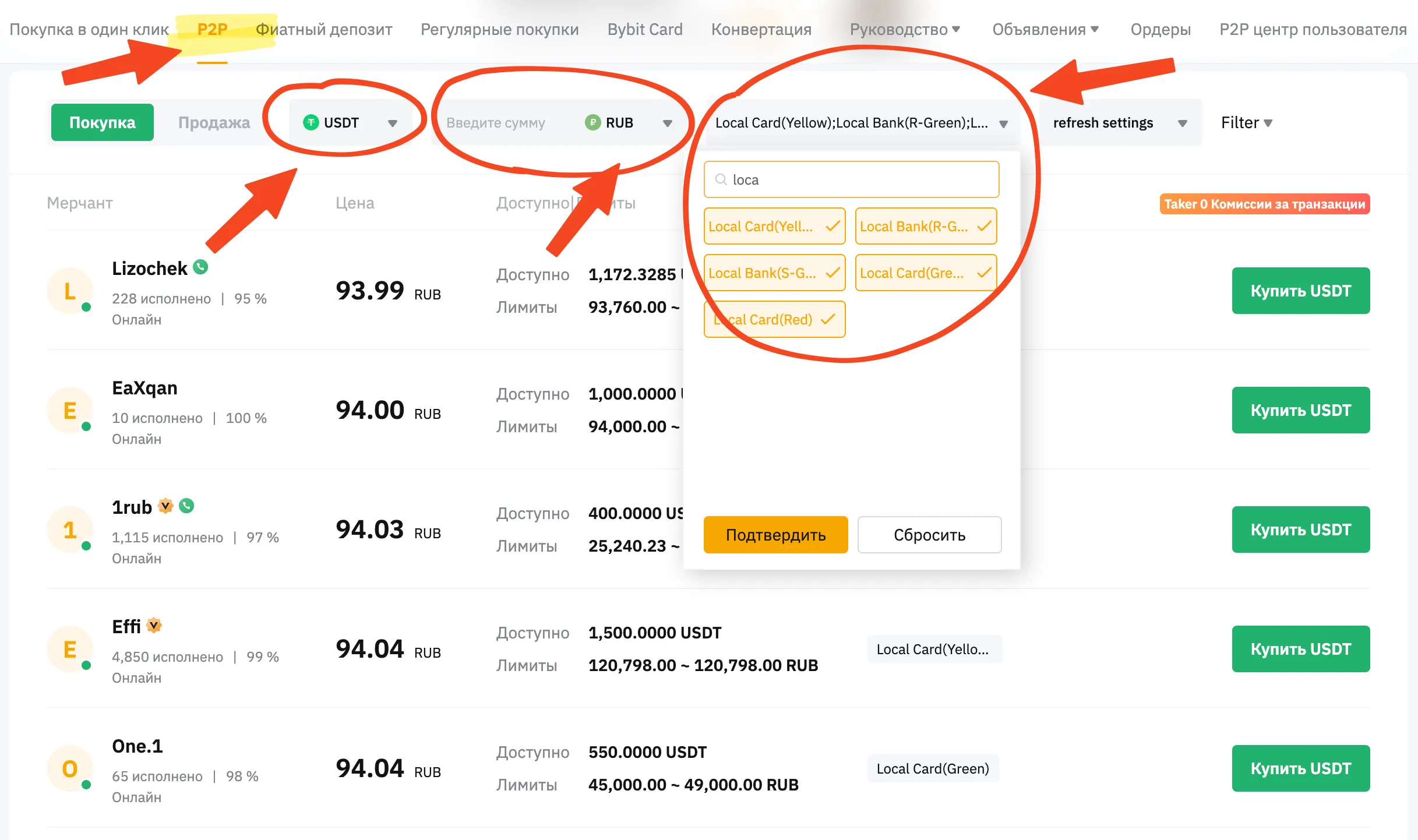 P2P обмен на бирже ByBit